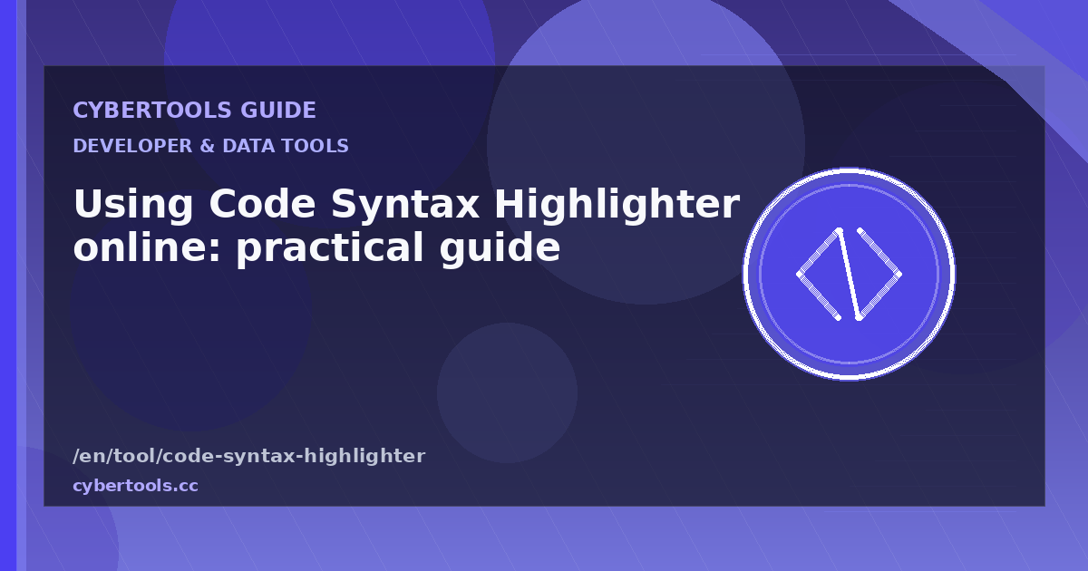 Using Code Syntax Highlighter online: practical guide