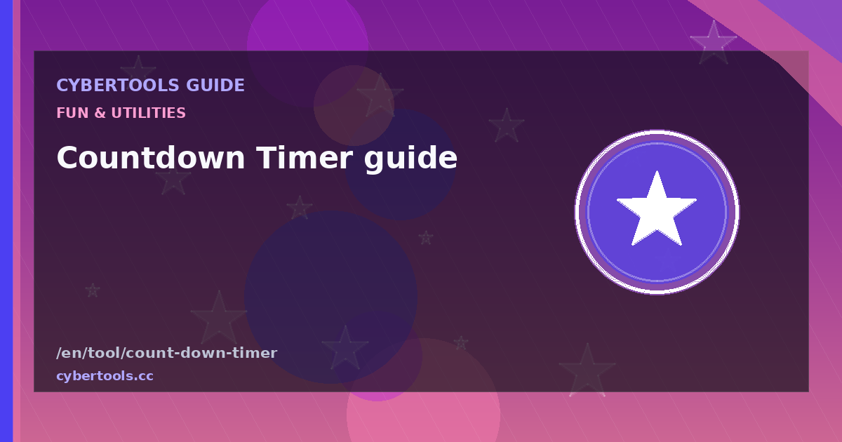 Countdown Timer guide: tips and workflow on CyberTools