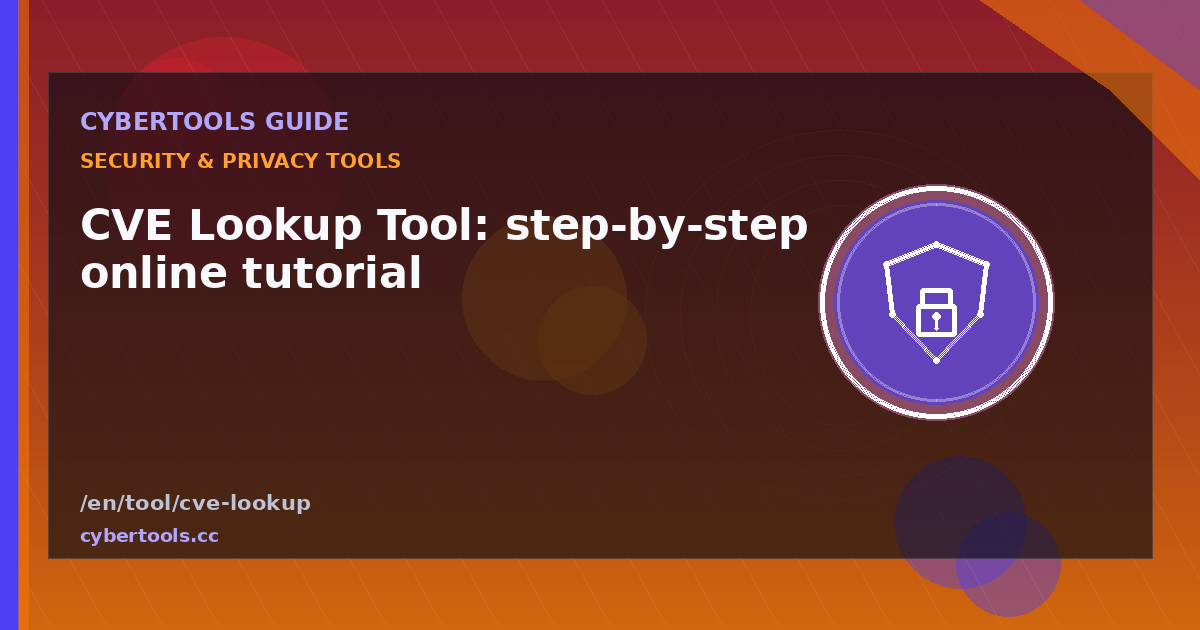 CVE Lookup Tool: step-by-step online tutorial
