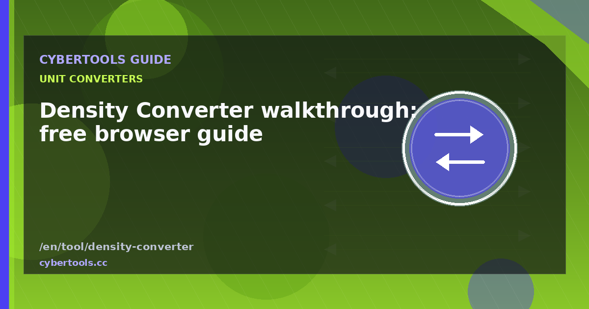Density Converter walkthrough: free browser guide