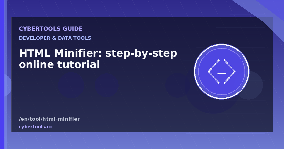 HTML Minifier: step-by-step online tutorial