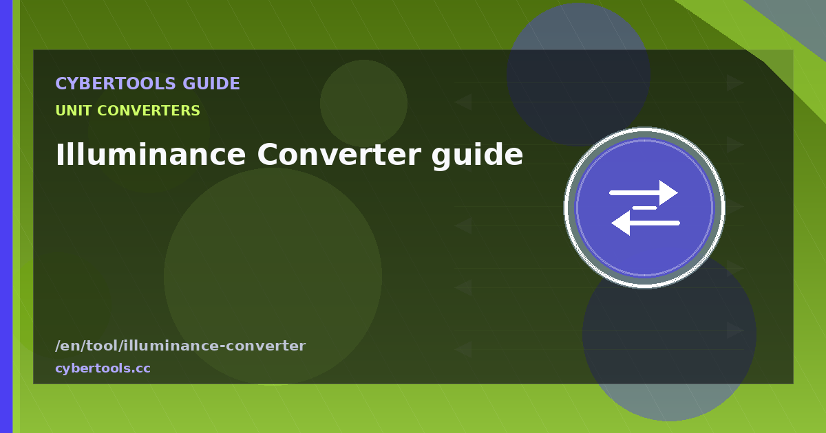 Illuminance Converter guide: tips and workflow on CyberTools