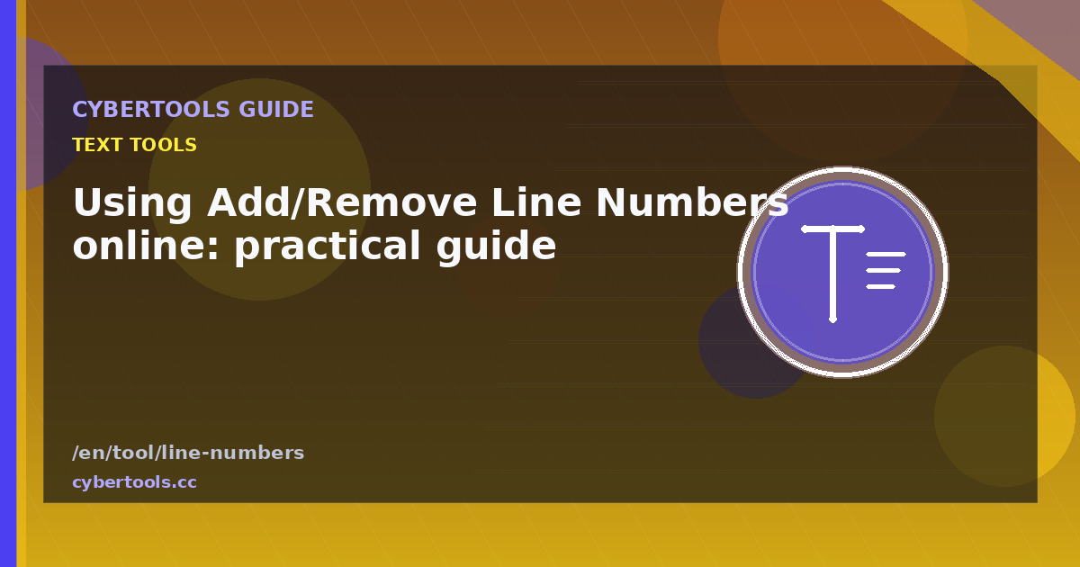 Using Add/Remove Line Numbers online: practical guide