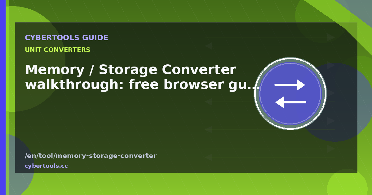 Memory / Storage Converter walkthrough: free browser guide