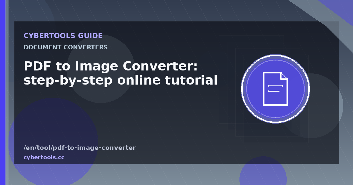 PDF to Image Converter: step-by-step online tutorial