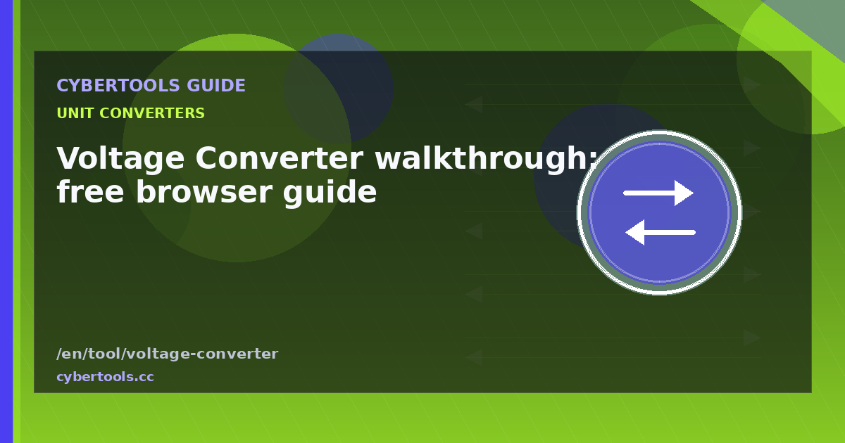 Voltage Converter walkthrough: free browser guide