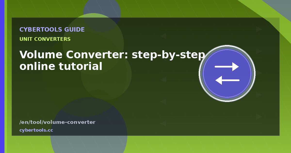 Volume Converter: step-by-step online tutorial