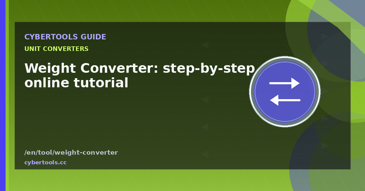 Weight Converter: step-by-step online tutorial
